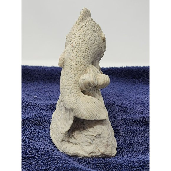 For Fishermen Luck Affects Everything By Ovid‎ Fish Statue Made By Novelty Inc - Picture 5 of 10